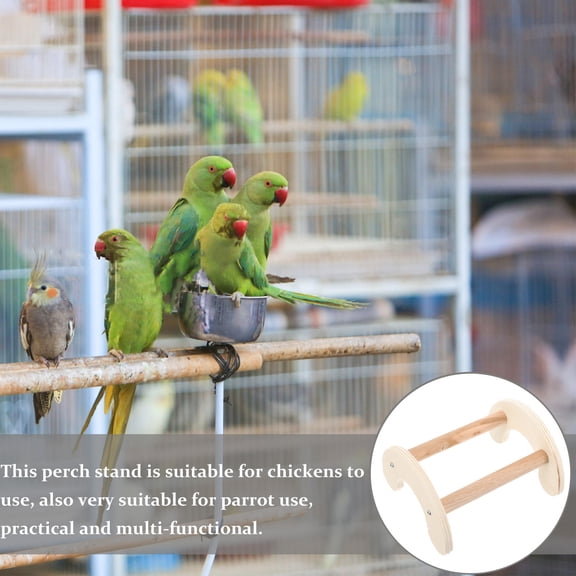 Luxshiny Bird Standing Rod Wooden Perch for Parrots and Chickens Comfortable and Safe