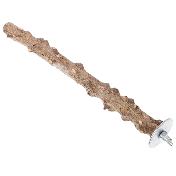 Luxshiny Cylindrical Parrot Perch Wooden Natural Wood 1 Set for Birds