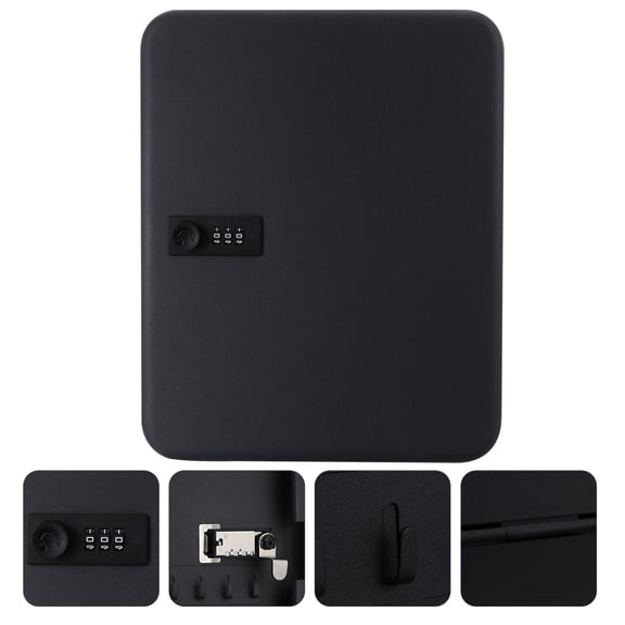 Luxshiny Black 36 Slot Key Cabinet Box with Code Heavy Duty Iron for Key Management and Storage