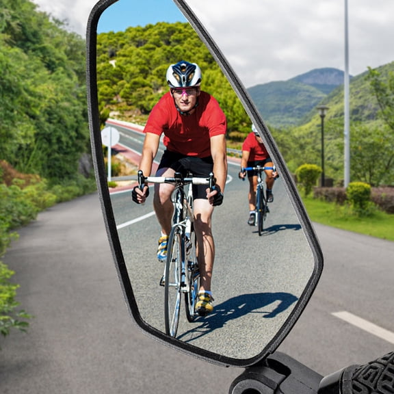 Luxshiny Black Rearview Mirror for Bikes, Easy to Install, PP Material, Fits All Handlebar Sizes for Cycling