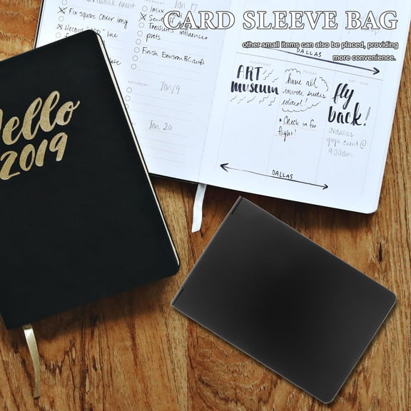 Luxshiny Black Car Cards Holder Folding Driver License Sleeve Durable and Portable