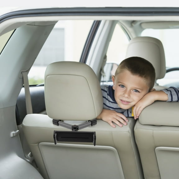 Luxshiny Black Car Tablet Holder for Backseat with Stable Triangular Structure, Lightweight Aluminum Alloy, Supports up to 40 Pounds