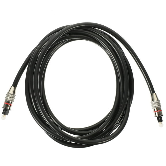 Luxshiny Black Digital Optical Audio Cable for Gaming Console with High Durability Fiber Cord, Enhanced Sound Quality
