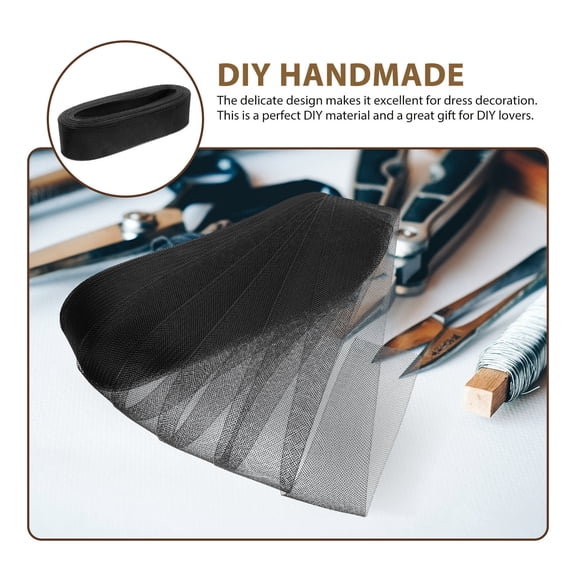 Luxshiny Black Elastic Horsehair Braid for Clothing Decoration and Sewing Crafts