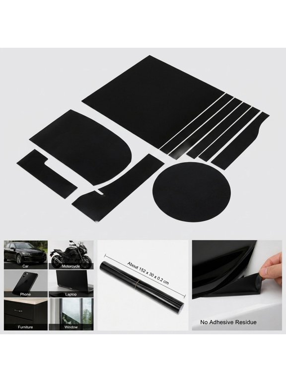 Black PVC Car Sticker Film Self Adhesive Waterproof Car Sticker for Vehicle Wrap