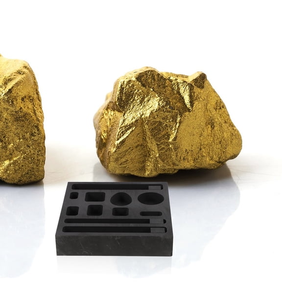 Luxshiny Black Graphite Casting Mold Durable High Temperature Resistant for Plated Silver Melting