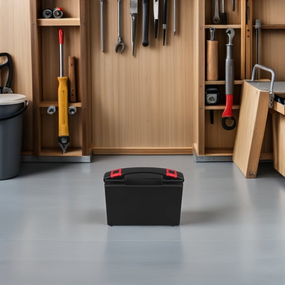 Luxshiny Black Handheld Tool Carrying Case with Modular Storage for Automotive and Electronics