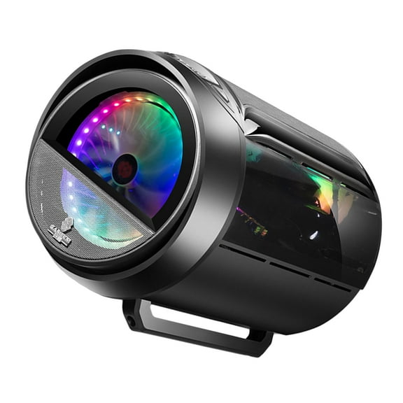 Luxshiny Black MATX Computer Case with Transparent Side for Gaming and Computer Use, Material, Rounded Compact Design