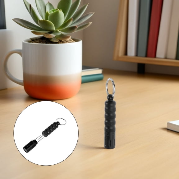 Luxshiny Black Metal Cigar Punch Cutter with Antislip Grip Ideal for Home and Travel Use