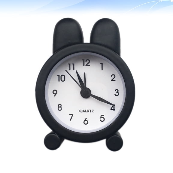 Luxshiny Black Metal Simple Alarm Clock for Home Use and Design Punctual Morning Call 1pc