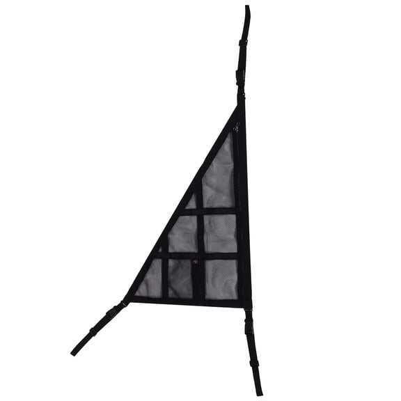Luxshiny Black Polyester Car Ceiling Storage Net Bag Triangular Mesh Pocket for Vehicle
