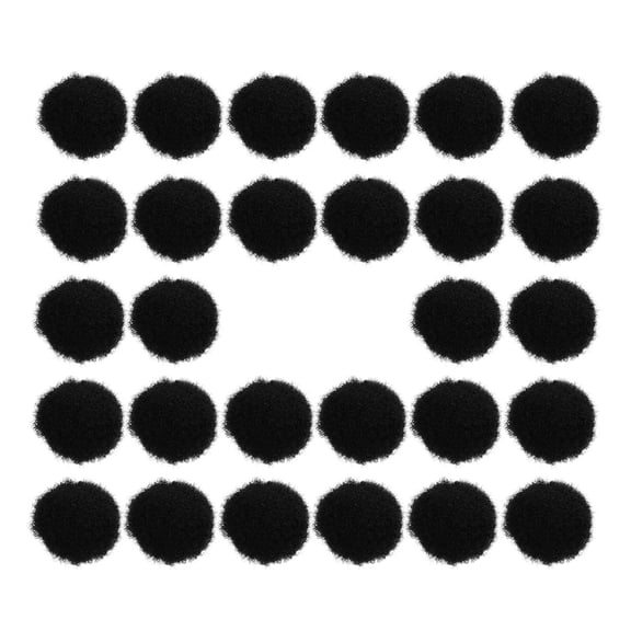 Luxshiny 1000Pcs Black Fluffy Pom Poms for Sewing Costume Materials and Creative DIY Decorations