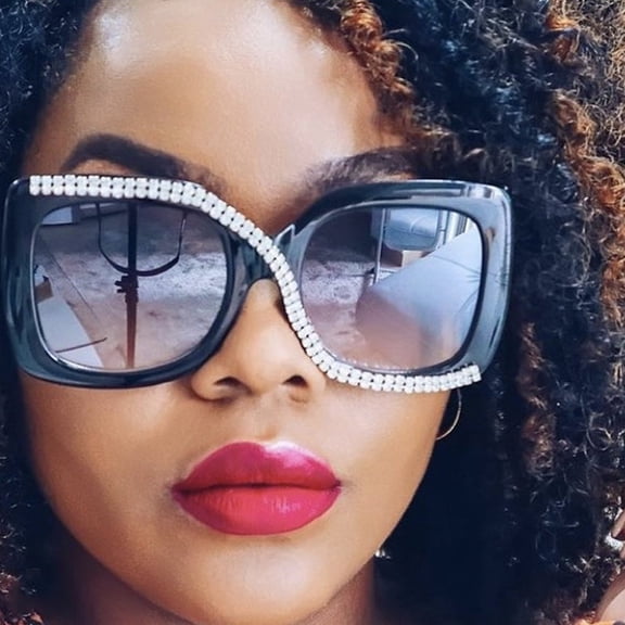 Luxshiny Black Resin Womens Oversized Square Sunglasses Stylish Retro Sunglasses for Summer