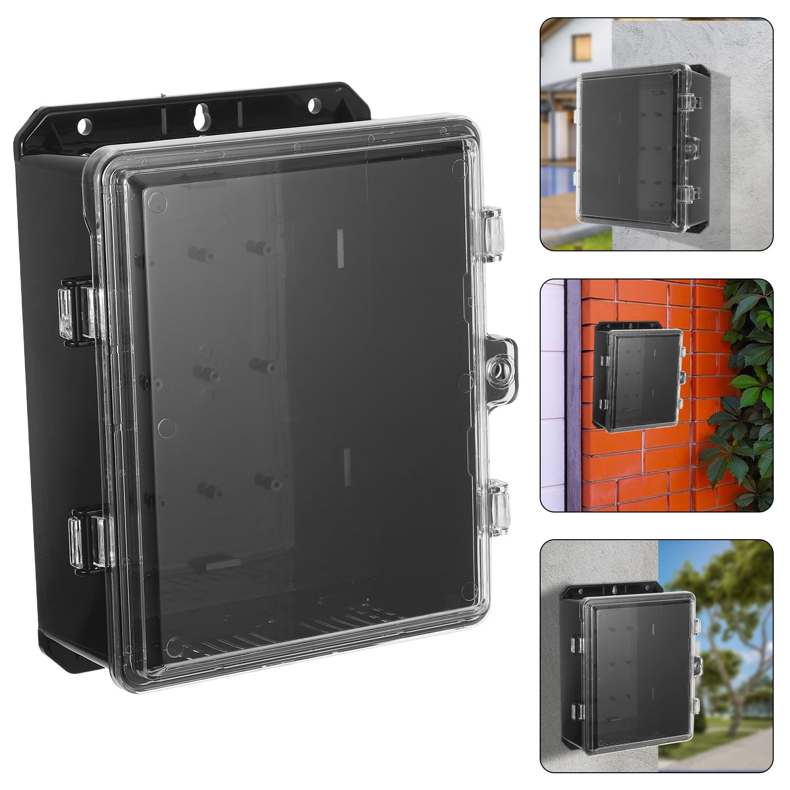 Luxshiny Black Outdoor Electrical Enclosure Box with Space and Simple Installation