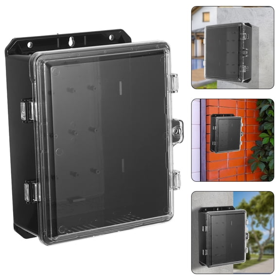 Luxshiny Black Outdoor Electrical Enclosure Box with Space and Simple Installation