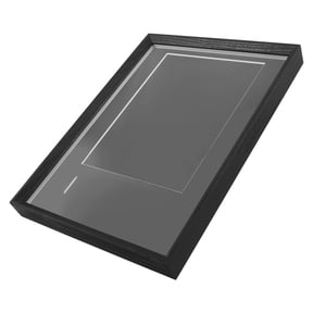 Luxshiny Black Wood Medal Award Display Frame with A3 Certificate Slot and Dual Tabletop Wallmount Setup