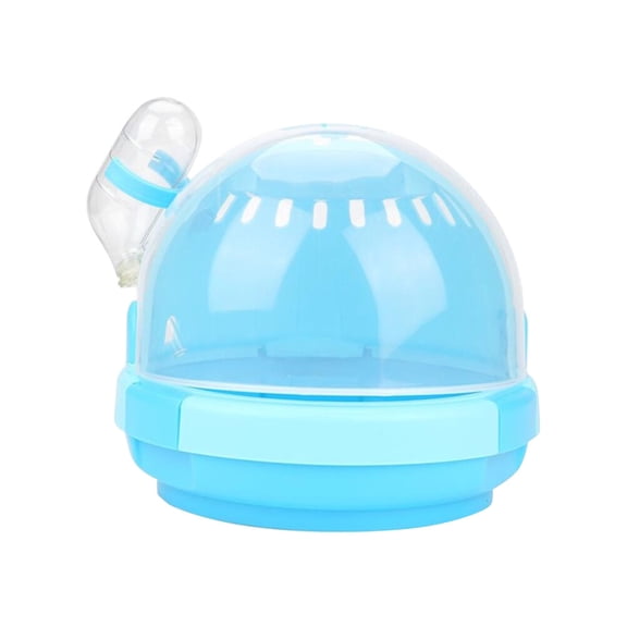 Luxshiny Blue Plastic Pet Cage with Handle and Locking System for Outdoor Travel and Air Circulation