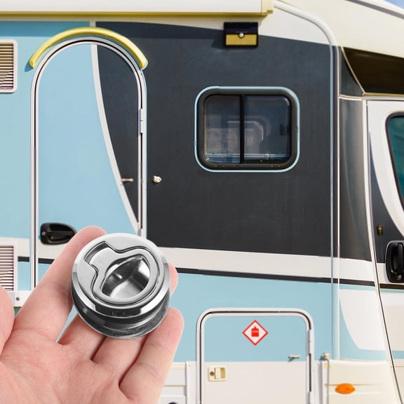 Luxshiny Boat Cabinet Hatch Latch Zinc Alloy Silver Flush Marine Latch Secure and Easy Installation