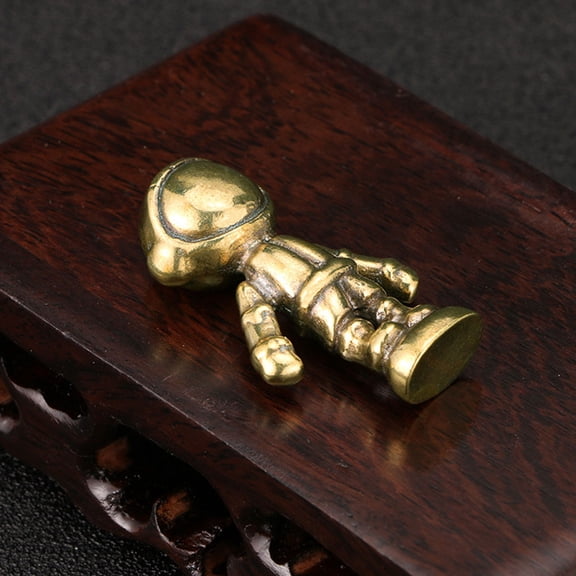 Luxshiny Small Robot Decor Brass Golden 1Set Punk Style Party Decoration