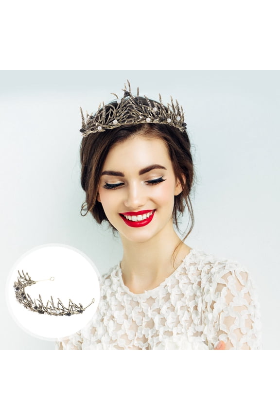 Hair Piece for Wedding Tiara Crown Alloy Headwear for Evening Events 1Pcs