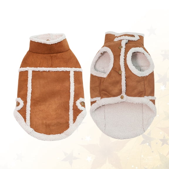 Luxshiny Brown Pet Jacket Dog Clothes with Fashion England Design for Special Occasions and Photos