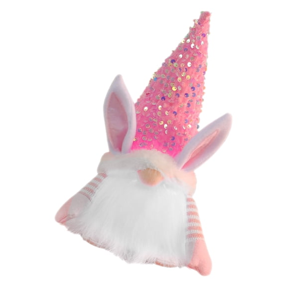 Luxshiny Pink Luminous Easter Bunny Gnome Decor for Spring Parties and Home Decoration