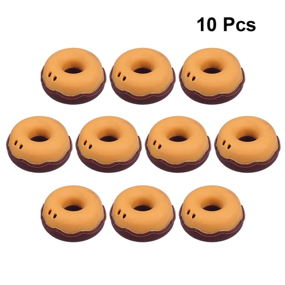 Luxshiny Cable Winder Organizer in Coffee Color Made of Silicone for Earphone Cords with Slim Design Compact and Lightweight 10 Pieces Back to School