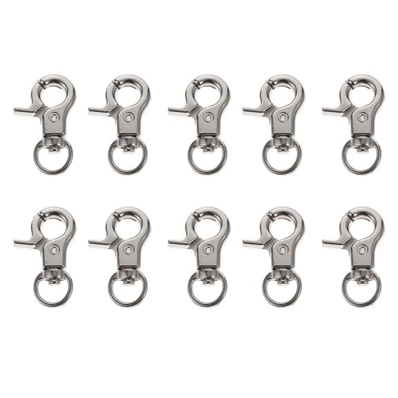 Luxshiny Bird Cage Door Lock Clips 10Pcs Stainless Steel Silver for Parrot Cage Hook Clip Fasteners