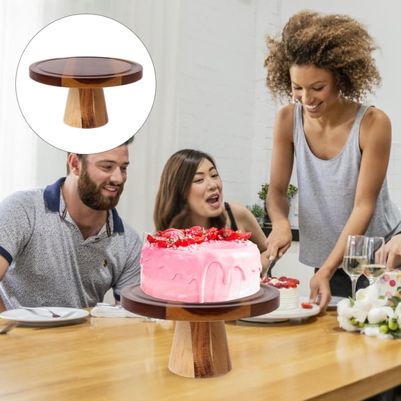 Luxshiny Cake Display Stand Wood Display Cupcakes For Hosts Birthday Party 1Pack