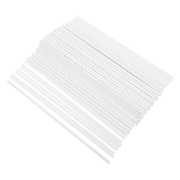 Luxshiny Cakepop Sticks 100Pcs White Paper Lollipop Rods for Diy Projects