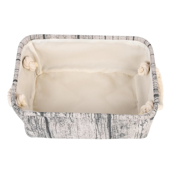 Luxshiny Canvas Fabric Storage Organizer with Handle Assorted Color Basket for Household Use