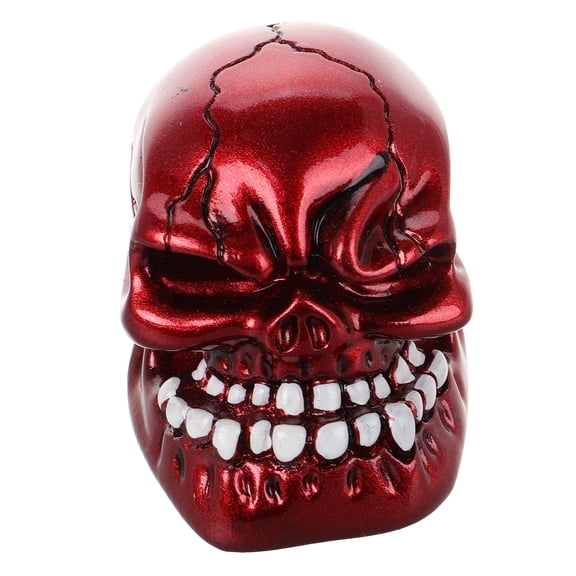 Luxshiny Red Resin Manual Transmission Gear Shift Knob with Gear Lever Button for Car, 1 Set