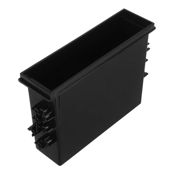Luxshiny Black Car Stereo Storage Box with Sleek Design for Dashboard Organization and Convenient Car Interior Storage