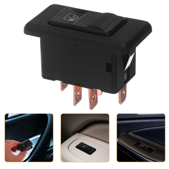 Luxshiny Black Car Window Control Button Passenger Side Electric Power