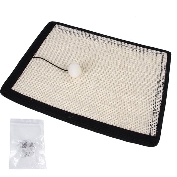 Luxshiny Sisal Cat Scratcher Board White Modern Home Style 1 Set