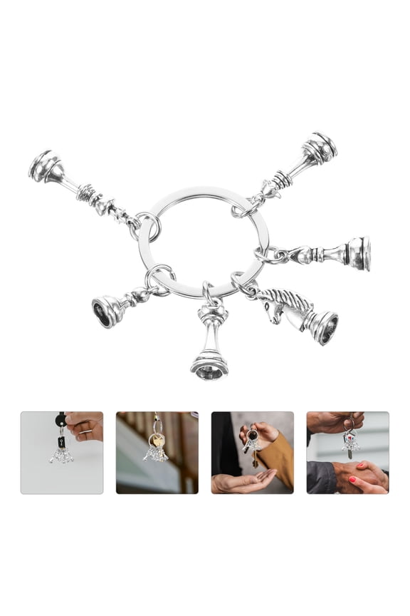 Chess Lover Keychain Decorative Zinc Alloy 1Pack For Friends