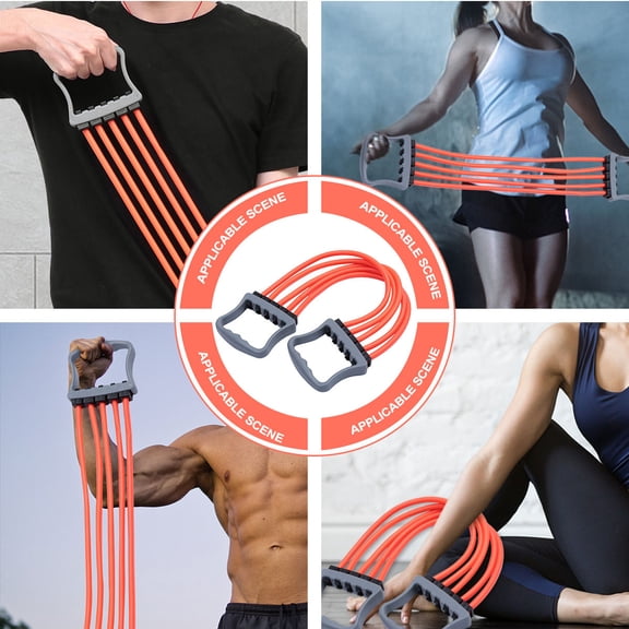 Luxshiny Chest Expander DualPurpose Spring Exerciser for Sports Use Orange TPR PP Training Equipment 1pc
