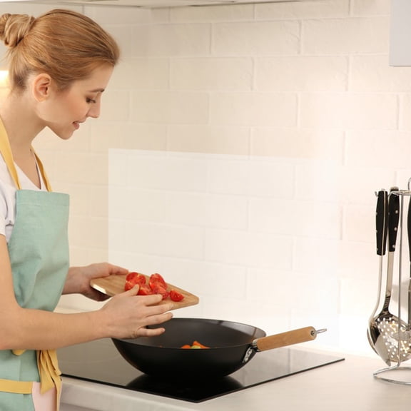 Luxshiny Clear Oil Resistant Wall Protector Sticker for Kitchen Cabinets Stove Furniture with Easy Peel and Stick