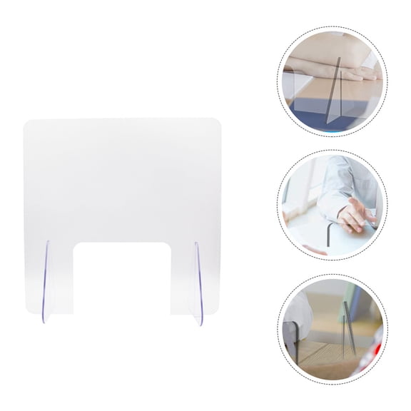 Luxshiny Clear Sneeze Guard Screen Divider for Countertop Protective Shield Self Standing Design