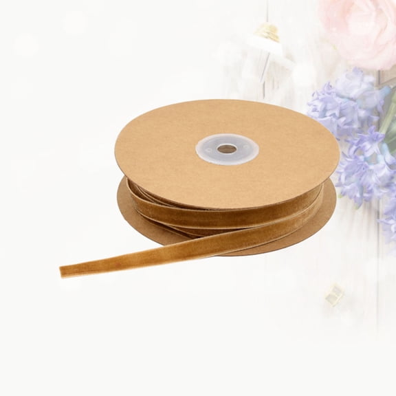 Luxshiny 1 Roll Plush Flocking Ribbon for Holiday Decorations, Wrapping, Crafting, and Coffee Accessories for Women