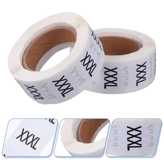 Luxshiny Premium Multi-Color Round Clothing Size Sticker Label for Gloves Hats T-Shirts