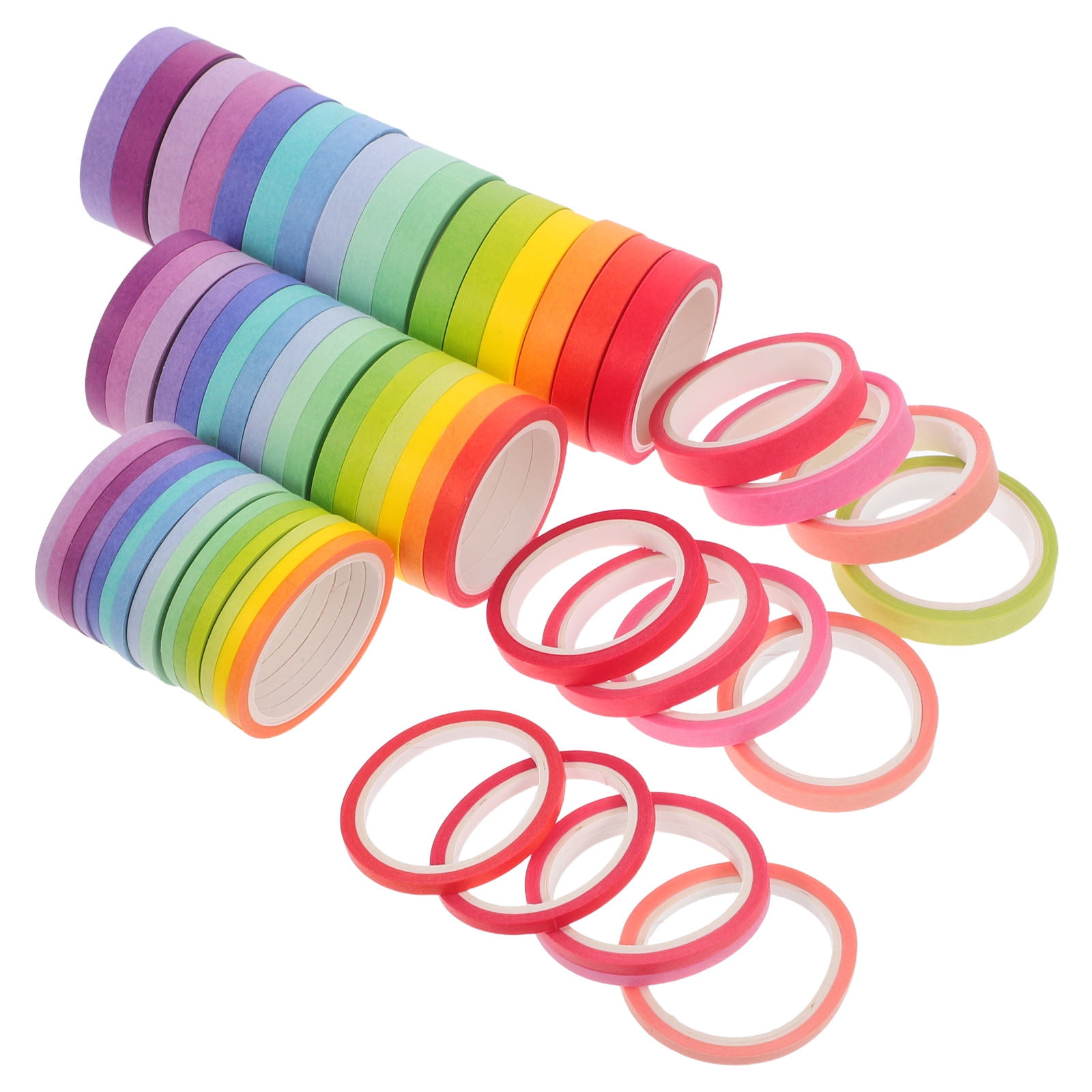 Luxshiny Colored Painters Tape for DIY Crafts with Thin Decorative Design in Assorted Candy Colors