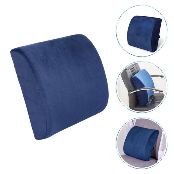 Luxshiny Comfortable Lumbar Support Pillow Blue Memory Foam for Home Use