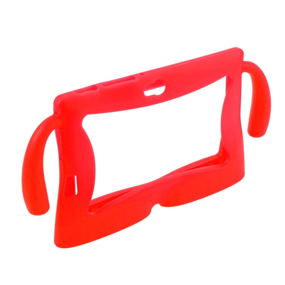 Luxshiny Comfortable Red Silicone Tablet Pc Case for Q88 with Two Side Handles and Easy Installation