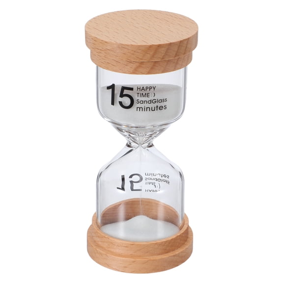 Luxshiny Solid Wood Frame Sand Timer, 15 Minute Countdown, Elegant Tabletop Home Decor