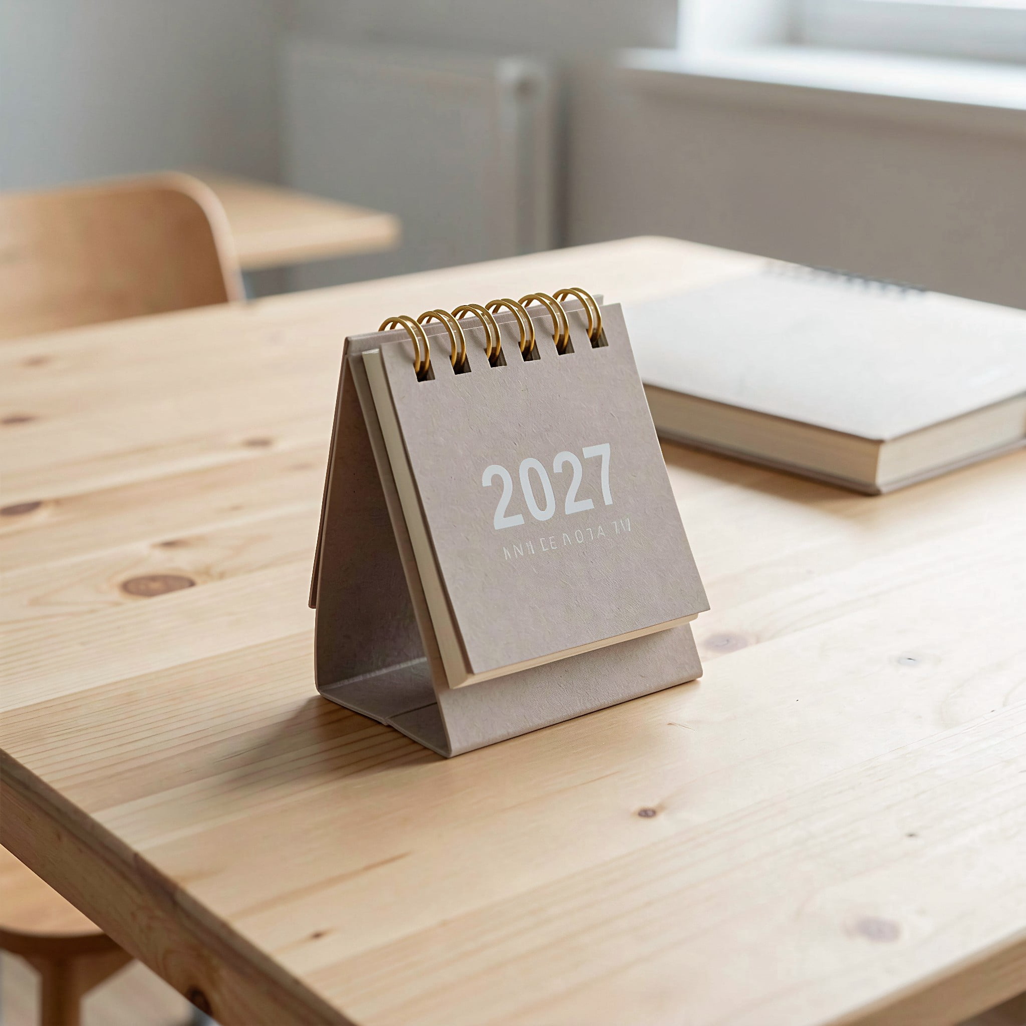 Luxshiny Compact 2027 Standing Desk Calendar with Clear Weekends and ...