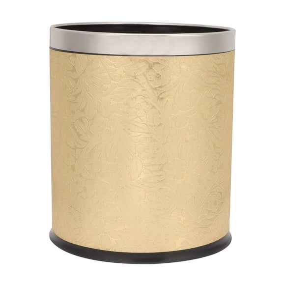 Luxshiny Compact Trash Can with Thick Base and Fire-Resistant Material for Home, Office, Bathroom, or Kitchen Use