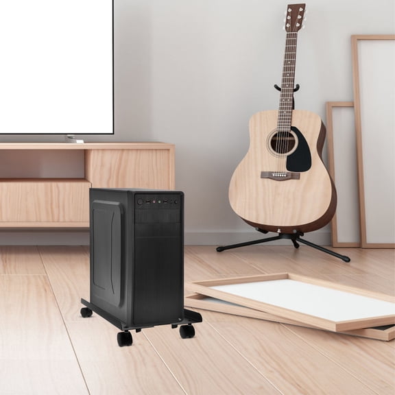 Luxshiny Computer Tower Stand Cpu Holder Cold Rolled Steel Movable Home Use 1Pcs Back to School