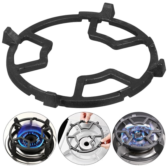 Luxshiny Cooking Cast Iron Burner Grate Wok Ring for Kitchen 1Pack