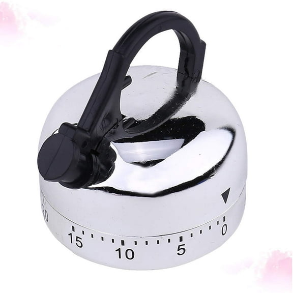 Luxshiny Cooking Kitchen Timer Mechanical Plated Silver Design for Home Use with Easy Time Monitoring